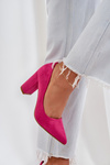 Women's Heels On Block Eco Suede Fuchsia Florena