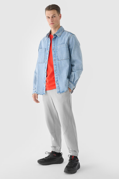 Men's Plain T-Shirt With Logo 4F Orange 4FWMM00TTSHM1843-70S