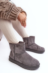 Women's Suede Snow Boots Padded Grey Nanga