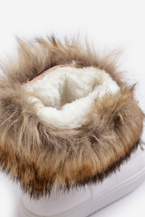 Women's Laced Snow Boots White Santero