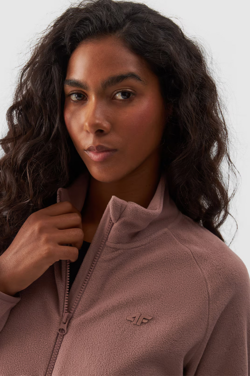 Women's Regular Fleece With Collar 4F Beige 4FWMM00TFLEF294-83S