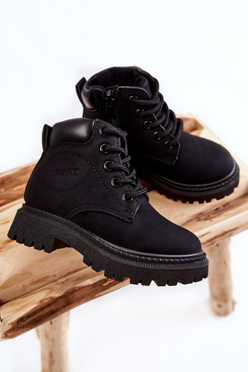 Children's Warm Boots Black Cheddy