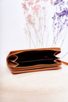 Women's Large Wallet With Ornament Light brown Fabio