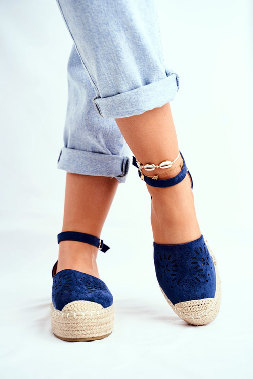 Women’s Espadrilles On Platform Navy Palermo