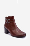 Women's Warm Boots With Decoration Brown Astrid
