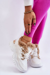 Women's Insulated Sports Boots Lace-Up White Kerberos