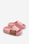 Light Foam Slides With Teddy Bear Pink Todi