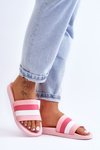 Women's Striped Slippers pink Vision