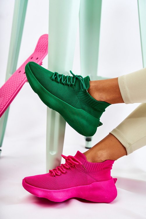 Buty Sportowe Wsuwane Damskie Zielone Dalmiro