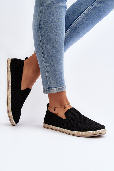 Espadryle Wsuwane Damskie Harmonie Czarne 24TX02-7653