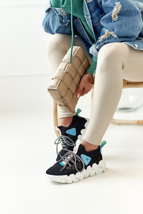 Women's Sport Sock Shoes Black Fashion Pioneer