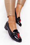 Elegant Women's Loafers Vinceza 10585 Patent Black