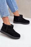 Women's Snow Boots Made Of Eco Suede Black Noliri