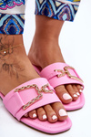 Women's Classic Slippers with Ornament Pink Impressive