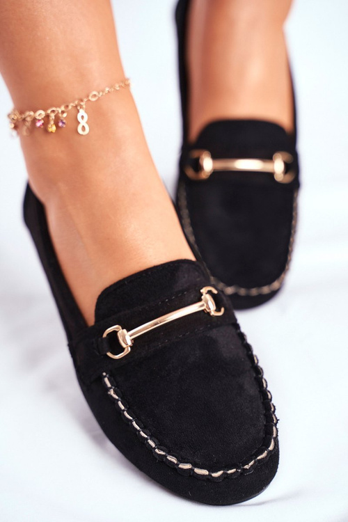 Women's Suede Moccasins Black Dive