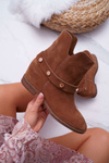 Women's Boots Laura Messi 1890 Leather Suede Dark Camel Darmah
