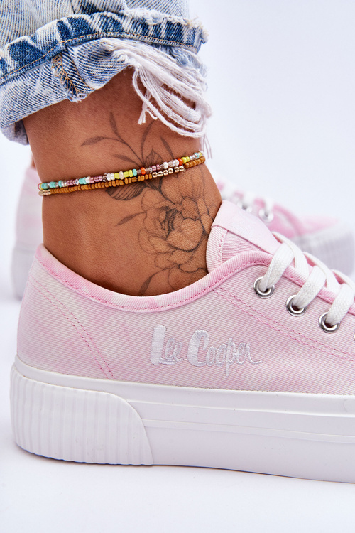 Trampki Platforma Różowe Lee Cooper LCW-23-31-1781L