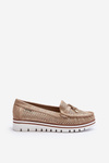 Women's Openwork Moccasins with Gold Details Twista