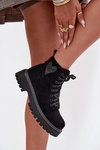 Women's Boots with Glitter Heart Black Nariri