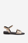 Women's Sandals With Decoration S.Barski KV27-045 Gold
