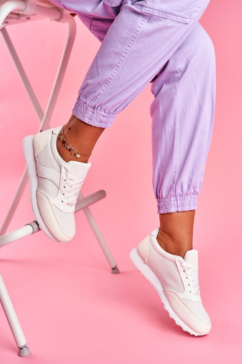 Sportowe Damskie Buty Białe Determine