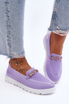 Women's Slip-On Sneakers With Embellishment Violet Alena