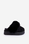 Children's Slippers With Fur Black Birasta