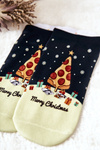 Feet Socks Pizza Green and yellow 
