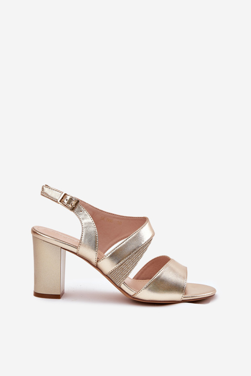 Women's Heeled Sandals Sergio Leone SK866 Gold