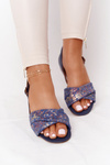 Leather Sandals Maciejka 04614-43 Navy Blue