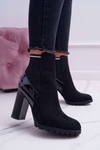 Women's Stiletto Boots Suede Black Fenem