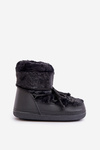 Snow Boots With Fur And Laces Black Silvara