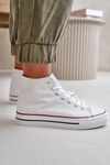 Women's Fabric High-Top Sneakers White Onaria