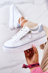 Sports Shoes On The Platform White And Blue Louisa