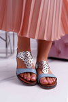 Women's Flat Sandals Sergio Leone SK011 Blue Lirielle