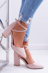Women's Stiletto High Heel Sandals Beige Traffic