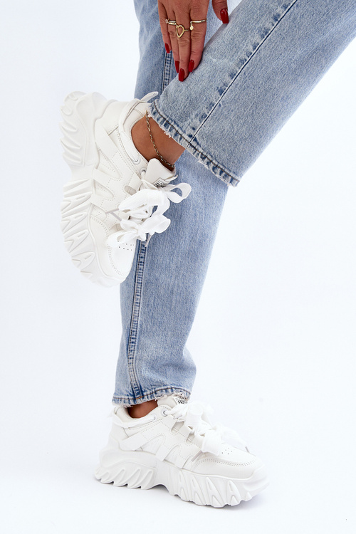 Women's sneakers on chunky sole white Ellerai