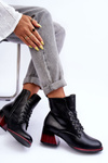 Leather Heeled Boots Black Luloshe