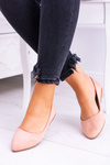 Delicate Ballerinas Pointed Suede Pink Dermeno