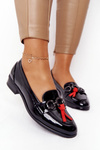 Elegant Women's Loafers Vinceza 10585 Patent Black