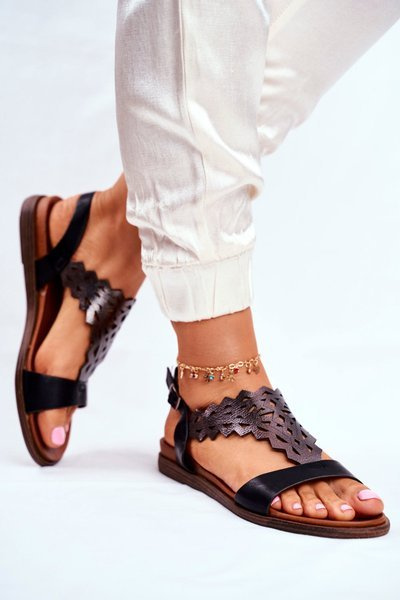 Women’s Sandals Flat Sergio Leone Black SK035