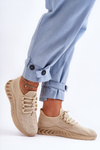 Women's Slip-on Fabric Sneakers Beige Venett