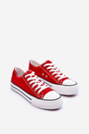 Jazlyn Low Classic Sneakers On Red Platform