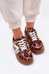 Womens Platform Sneakers Leopard Brown Totter