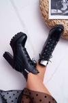 Women's High Boots Black Grunge Midow
