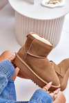 Women's Suede Snow Boots On Platform Above Ankle Camel Rianaella