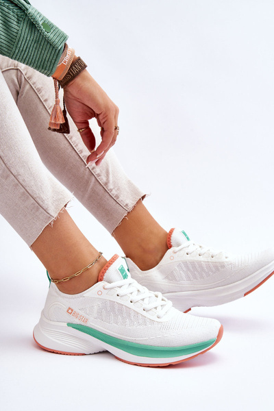 Buty Sportowe Lekkie Memory Foam System Białe Big Star LL274328