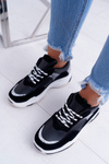 Sporty Women's Thick Sole Shoes Black Remember