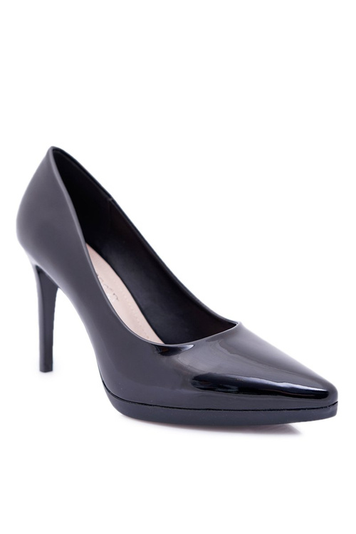 Women's Sergio Leone Black Lacquered Misawu Stiletto pumps
