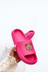 Light Women's Foam Slippers With Teddy Bear Fuchsia Lia
